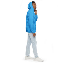 Load image into Gallery viewer, Men’s Windbreaker (Deep Sky Blue w/Silver trim inside)