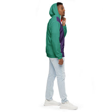 Load image into Gallery viewer, Men’s Windbreaker (Niagara & Purple w/Orange trim inside)