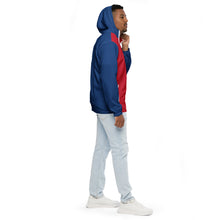 Load image into Gallery viewer, Men’s Windbreaker (Dark Cerulean & Red)