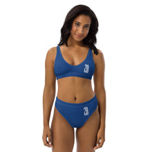 Load image into Gallery viewer, High-waisted bikini set (Dark Cerulean)
