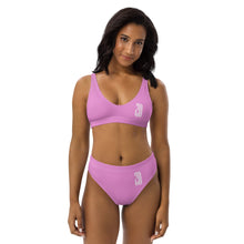 Load image into Gallery viewer, High-waisted bikini set (Lavender Rose)