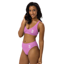 Load image into Gallery viewer, High-waisted bikini set (Lavender Rose)