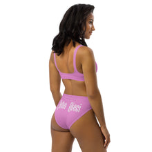 Load image into Gallery viewer, High-waisted bikini set (Lavender Rose)