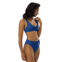Load image into Gallery viewer, High-waisted bikini set (Dark Cerulean)