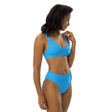 Load image into Gallery viewer, High-waisted bikini set (Deep Sky Blue)