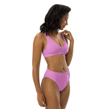 Load image into Gallery viewer, High-waisted bikini set (Lavender Rose)