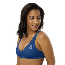 Load image into Gallery viewer, Padded bikini top (Dark Cerulean)
