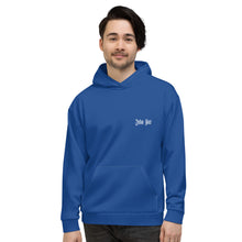 Load image into Gallery viewer, Unisex Hoodie (Dark Cerulean & White)