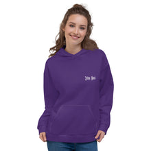 Load image into Gallery viewer, Unisex Hoodie (Purple & White)