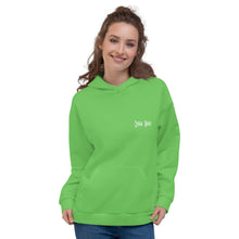Load image into Gallery viewer, Unisex Hoodie (Lime Green & White)
