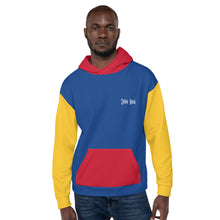 Load image into Gallery viewer, Unisex Hoodie "Magisch" (Dark Cerulean, Gold, & Red)
