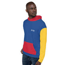 Load image into Gallery viewer, Unisex Hoodie "Magisch" (Dark Cerulean, Gold, & Red)