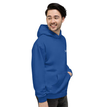 Load image into Gallery viewer, Unisex Hoodie (Dark Cerulean & White)