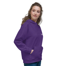 Load image into Gallery viewer, Unisex Hoodie (Purple & White)