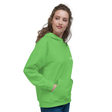 Load image into Gallery viewer, Unisex Hoodie (Lime Green & White)