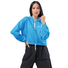 Load image into Gallery viewer, Women’s Cropped Windbreaker (Deep Sky Blue)