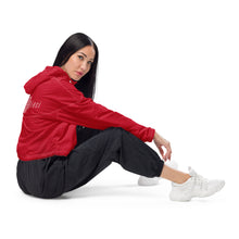 Load image into Gallery viewer, Women’s Cropped Windbreaker (Red)
