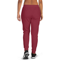 Load image into Gallery viewer, Women's Joggers (Burgundy & White)