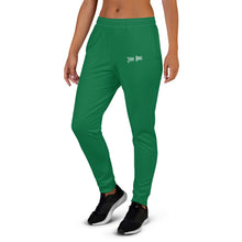 Load image into Gallery viewer, Women's Joggers (Jewel Green & White)
