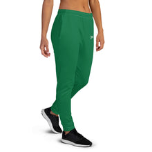 Load image into Gallery viewer, Women's Joggers (Jewel Green & White)