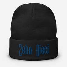 Load image into Gallery viewer, Zehn Dieci Embroidered Beanie (Royal Blue logo)