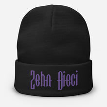 Load image into Gallery viewer, Zehn Dieci Embroidered Beanie (Purple logo)