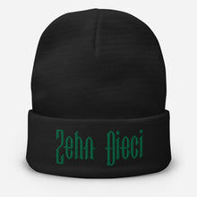 Load image into Gallery viewer, Zehn Dieci Embroidered Beanie (Kelly green logo)