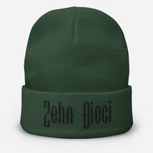 Load image into Gallery viewer, Zehn Dieci Embroidered Beanie (Black logo)