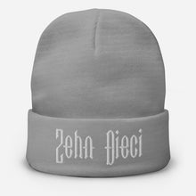 Load image into Gallery viewer, Zehn Dieci Embroidered Beanie (White logo)