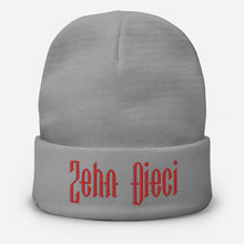 Load image into Gallery viewer, Zehn Dieci Embroidered Beanie (Red logo)