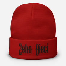 Load image into Gallery viewer, Zehn Dieci Embroidered Beanie (Black logo)