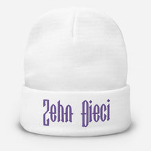 Load image into Gallery viewer, Zehn Dieci Embroidered Beanie (Purple logo)
