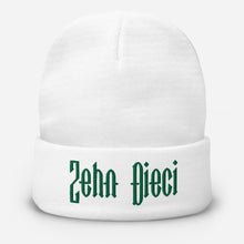 Load image into Gallery viewer, Zehn Dieci Embroidered Beanie (Kelly green logo)