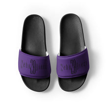Load image into Gallery viewer, Men’s slides (Black & Purple)