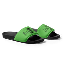 Load image into Gallery viewer, Men’s slides (Black & Lime Green)