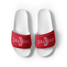 Load image into Gallery viewer, Men’s slides (White & Red)