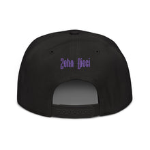 Load image into Gallery viewer, Snapback Hat (Black w/Purple)