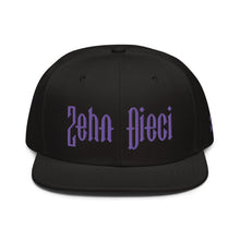Load image into Gallery viewer, Snapback Hat (Black w/Purple)
