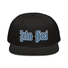 Load image into Gallery viewer, Snapback Hat (Black w/Royal Blue & White)