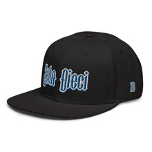 Load image into Gallery viewer, Snapback Hat (Black w/Royal Blue & White)
