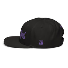 Load image into Gallery viewer, Snapback Hat (Black w/Purple)