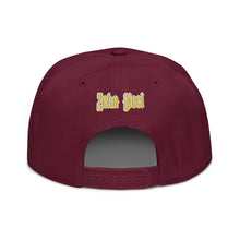 Load image into Gallery viewer, Snapback Hat (Burgundy w/Gold & White)