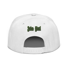 Load image into Gallery viewer, Snapback Hat (White w/Black & Green)