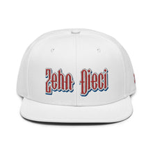 Load image into Gallery viewer, Snapback Hat (White w/Red, White, & Royal Blue)