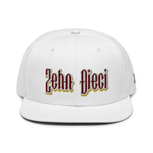 Load image into Gallery viewer, Snapback Hat (White w/Maroon, White, & Gold)