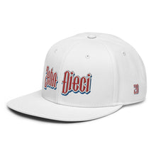 Load image into Gallery viewer, Snapback Hat (White w/Red, White, & Royal Blue)