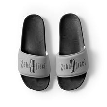 Load image into Gallery viewer, Women's slides (Black & Silver)