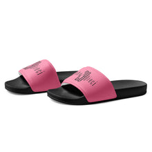 Load image into Gallery viewer, Women's slides (Black & Tickle Me Pink)