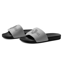 Load image into Gallery viewer, Women's slides (Black & Silver)