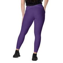 Load image into Gallery viewer, Leggings with pockets (Purple w/White)
